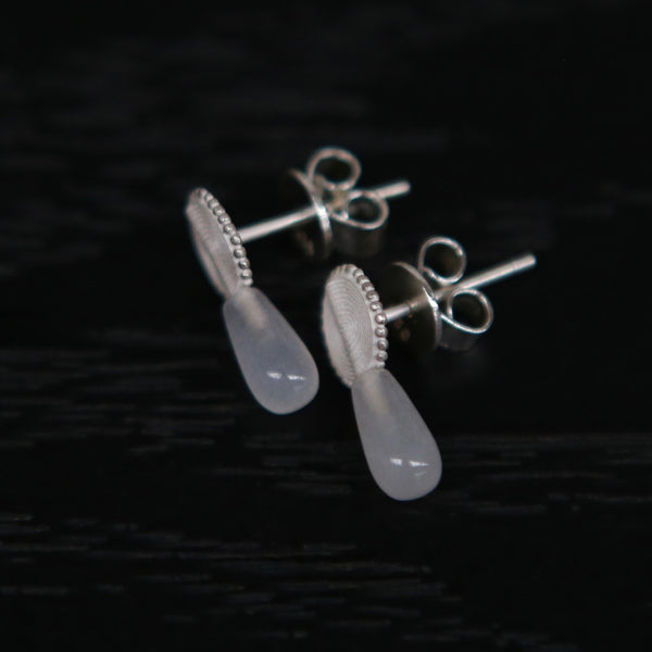 OLIO E ACETO Sterling Silver Quartzite/Lapis Lazuli/Red Snakeskin Jade Annual Ring Teardrop Earrings OLIO-OA13E03-BY White/Silver (OA13E01)